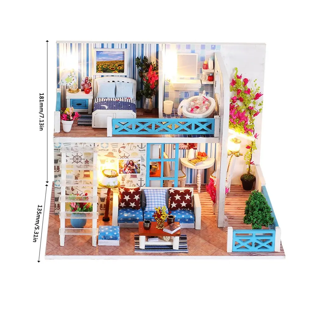 

Diy Cabin Assembled Model Wooden Villa Creative Birthday Gift Wooden Model Toy Gifts For Children K-019