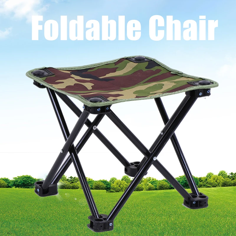 

Camouflage Collapsible Bench Stool Portable Outdoor Mare Ultra Light Subway Train Travel Picnic Camping Fishing Chair Foldable
