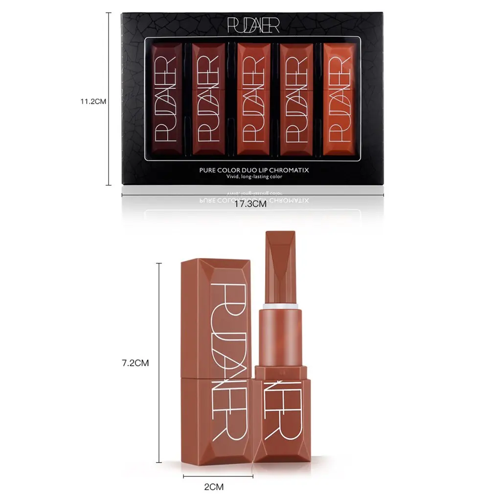 5 цветов губная помада стойкая матовая водостойкая карандаш для макияжа Мягкая