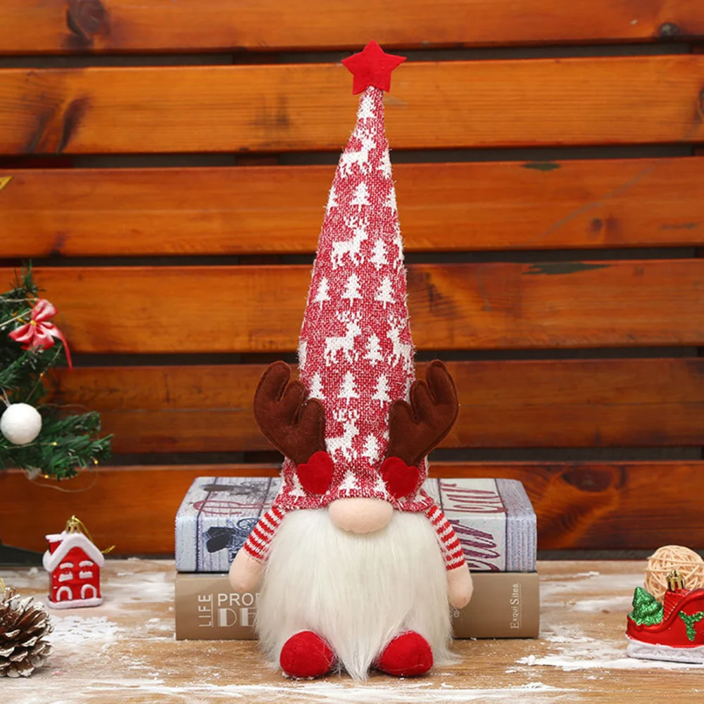 

Рождественская кукла, светодиодная подвеска в виде карликовой елки без лица, подарок, праздничное украшение для дома, декоративная лампа в ...