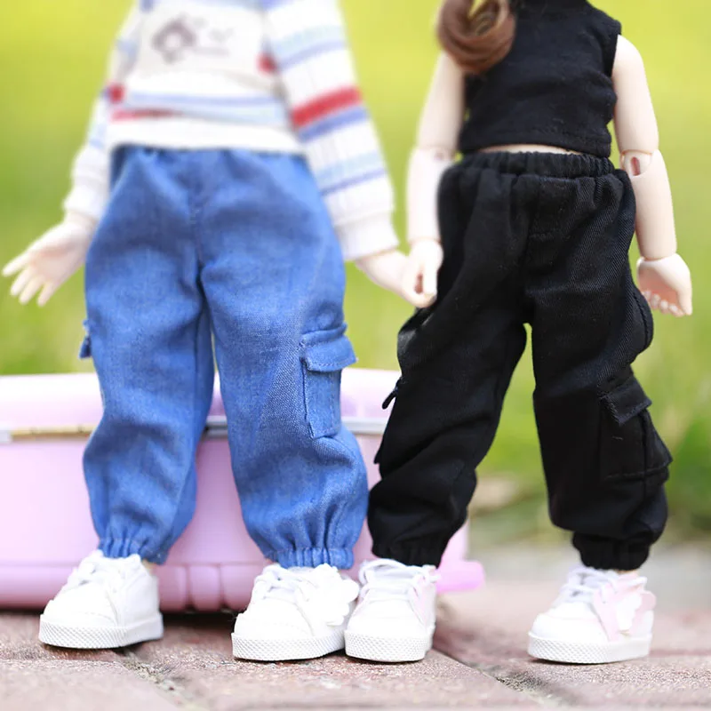 

1/6 BJd baby pants pocket jeans street pants with ankle closure doll clothes Doll accessories