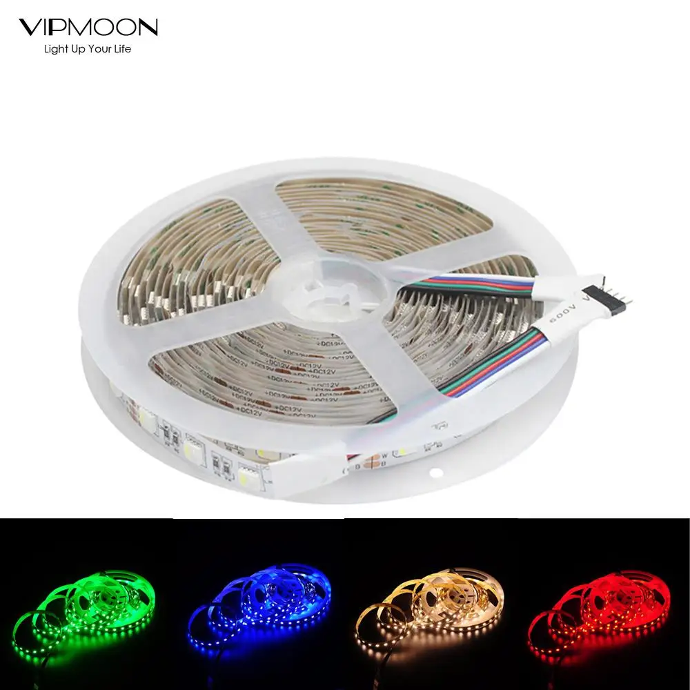 

5M LED Strip Light 5050 SMD 60LED/M 4IN1 Led Bean 12V DC Non-Waterproof Flexible RGBW RGBWW LED Tape for Home Decoration