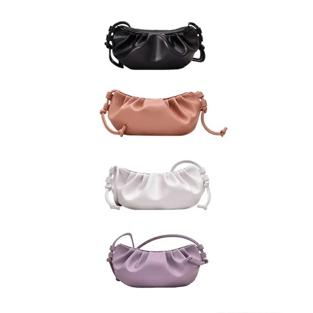 

Candy Color Shoulder Messenger Dumpling Bag Solid Color Shoulder Coin Phone Bag Female Small Ladies Handbag