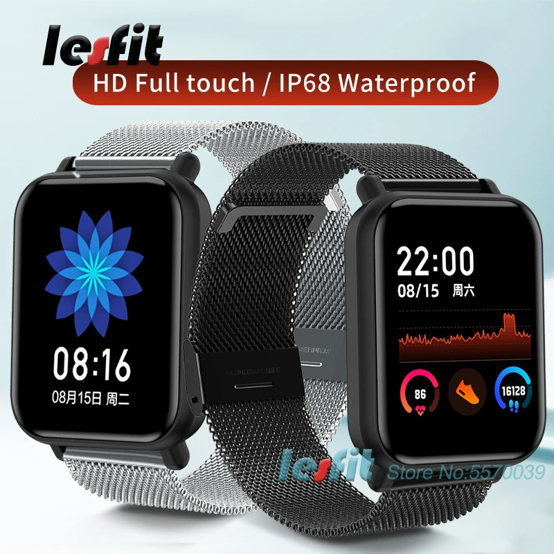 Смарт часы Lesfit с сенсорным экраном IP68 Android для мужчин и женщин|Смарт-часы| |