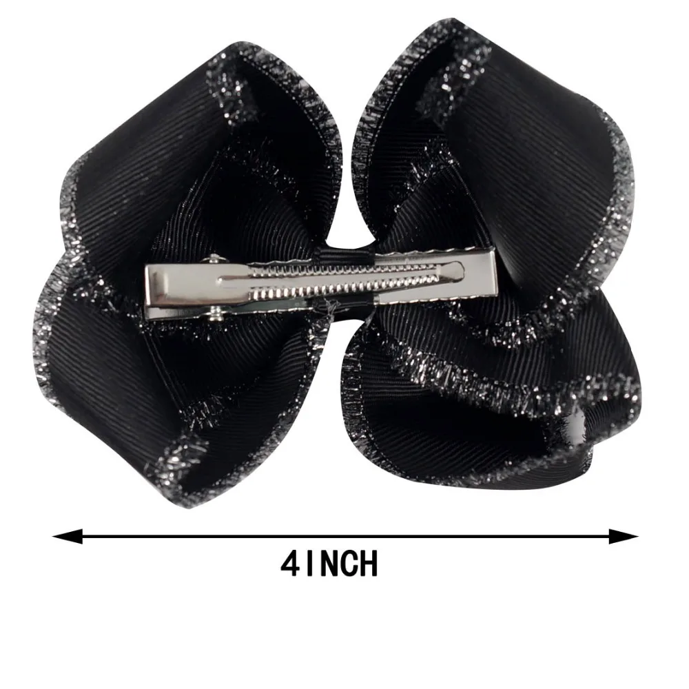 Детские аксессуары для волос 2 шт./лот 4 дюйма однотонный ленточный бант с