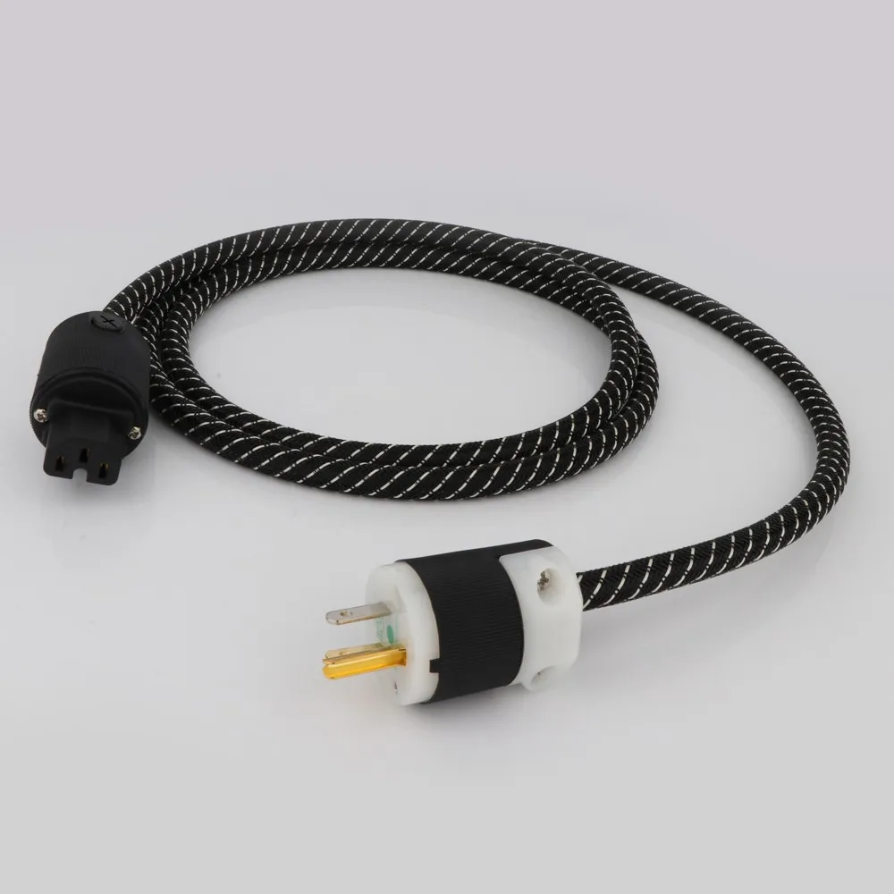 

Hi-End signature hifi Audio US Power Cord Pure Copper Power Cable Power Plug Connector US AC Power Cord