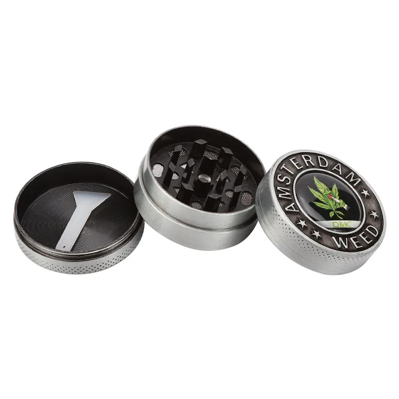 Измельчитель из цинкового сплава трехслойная мельница для трав 40 мм с фильтром