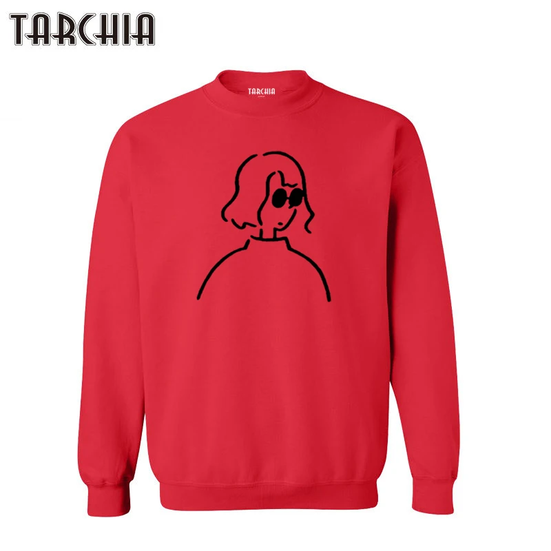 

TARCHIA 2022 Women Print Casual Pullover Tops Plus Size Line Girl Ins Wear New Winter Cotton Fashion Sweatshirts Oversized