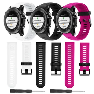 26mm sillicone strap for garmin fenix 3 smartwatch bracelet wrist replacement band for garmin fenix 3 hrfenix 5x accessories free global shipping