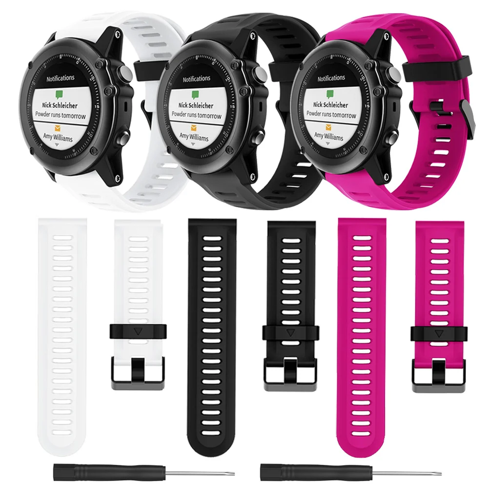 Силиконовый ремешок для Garmin Fenix 3 26 мм сменный Браслет смарт часов HR/Fenix 5X