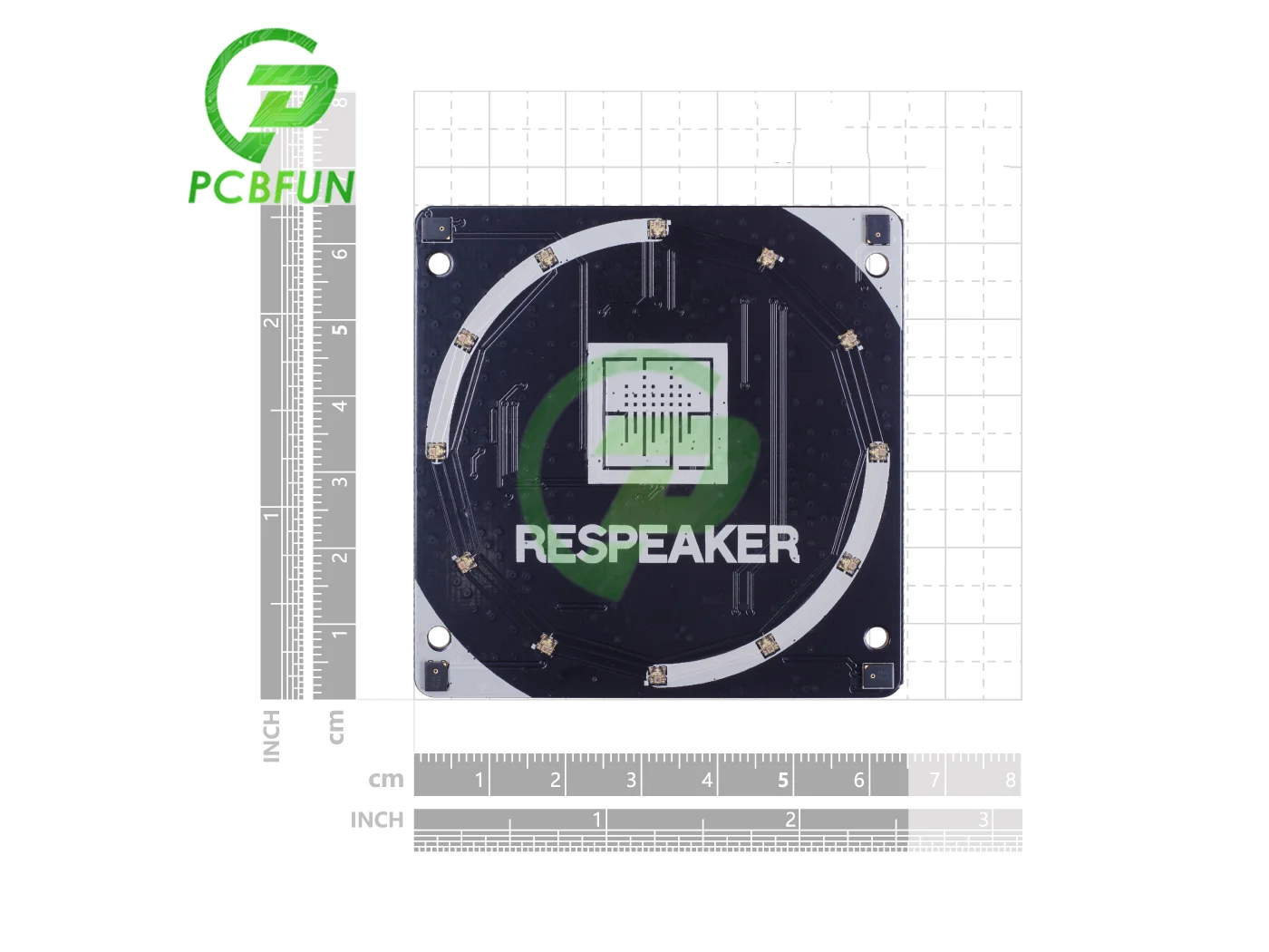 For ReSpeaker 4-Mic Array for Raspberry Pi 4B/3B+| 4 Microphones AI Voice Applications Quad-microphone Expansion Board | Электронные