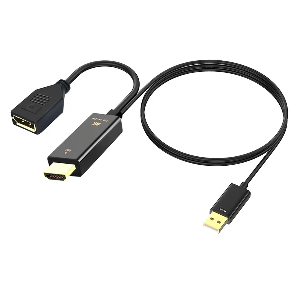 

HDMI-compatible To DisplayPort Adapter With USB Power Cable Creation 4K X 2K @ 60Hz Male To DP Female Adapter Converter