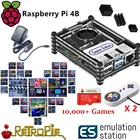 Эмуляционная станция ES 128G Raspberry Pi 4B (4G Ram), 10000 + игр в 1, аркадная игровая консоль Retropie, классические ретро игры PS NES