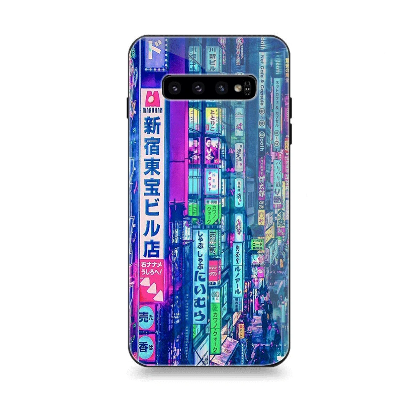 Стеклянный Чехол для мобильного телефона Samsung A10 A20 A30 A40 A50 A60 A70 S7 Edge S8 Plus Note 8 9 S10