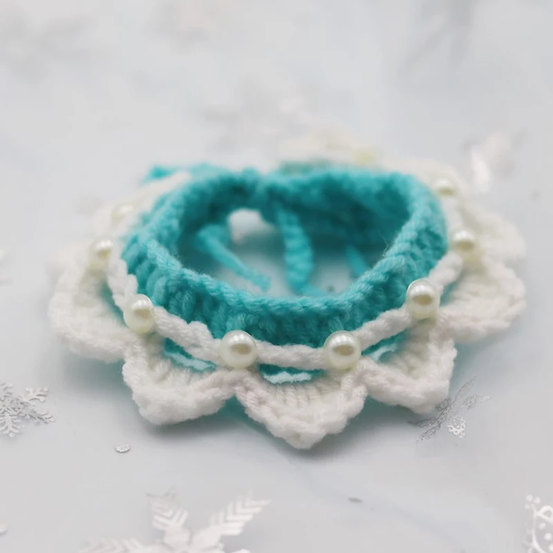 Платье с жемчужным бантиком щенок ожерелье Регулируемый ошейник для собаки кота