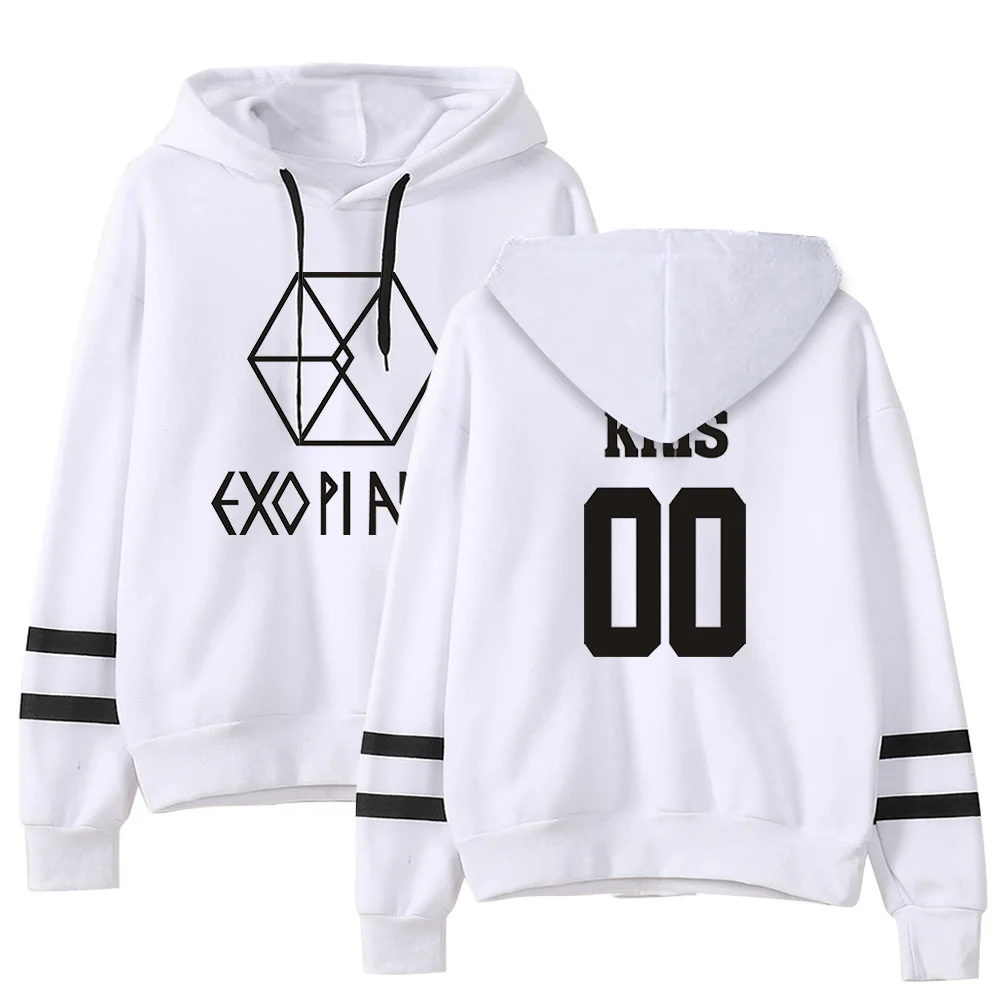Kpop EXO милый женские худи Harajuku Повседневная Толстовка с капюшоном корейский стиль свободная толстовка с капюшоном женские флисовые толстовки пуловер Топ