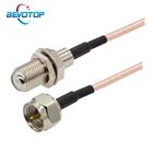 1 шт. F Тип штекер к F Женский Джек перегородки RF коаксиальный адаптер отрезок провода расширения RG316 кабель для ТВ компьютерной приставки к телевизору 