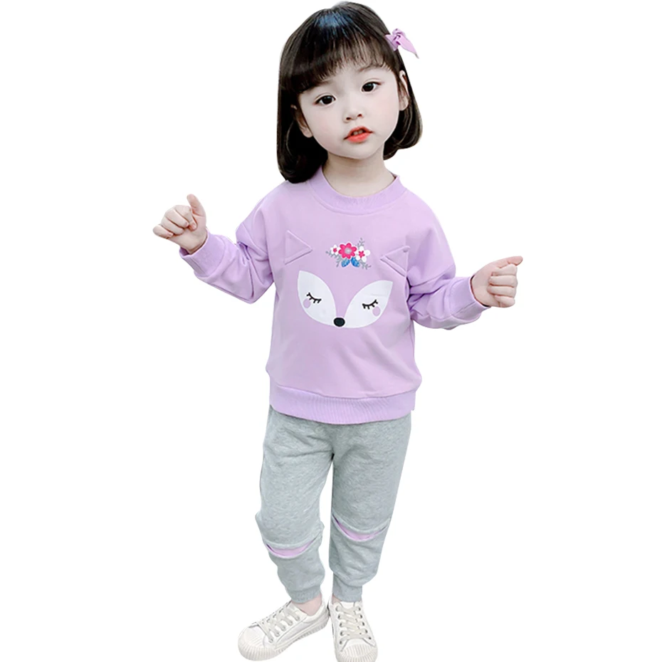 Одежда для девочек свитшот + леггинсы одежда детская в стиле пэчворк