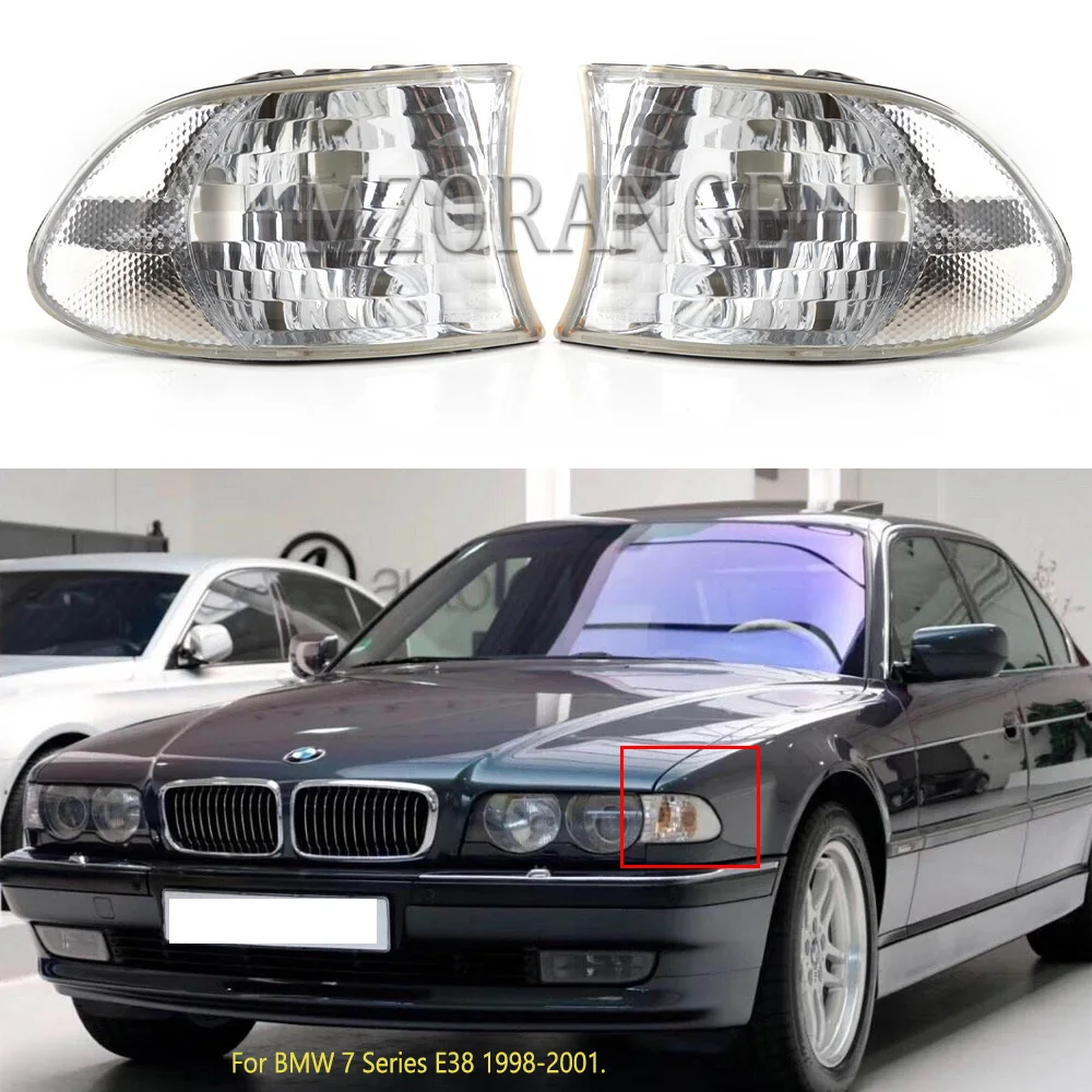 indicator headlights foglights for BMW 7 Series E38 1998-2001 Sedan side Corner Lights lens parking lights Turn Signal Fog lamp