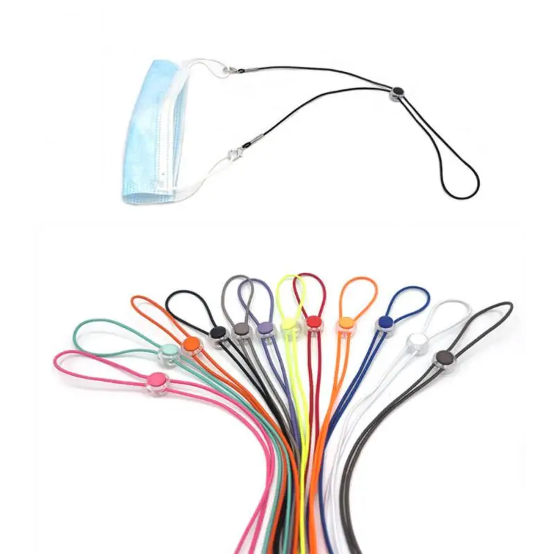 

Face Mask Lanyard Adjustable Traceless Ear Hanging Rope Two Hooks Anti-slip Mask Hanging Rope Mask Extender Glasses Mask Holder