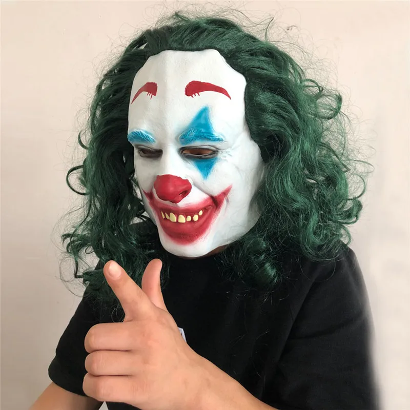 2019 Джокер происхождения фильм ужасов Маска Клоун для косплея Хоакин Феникс