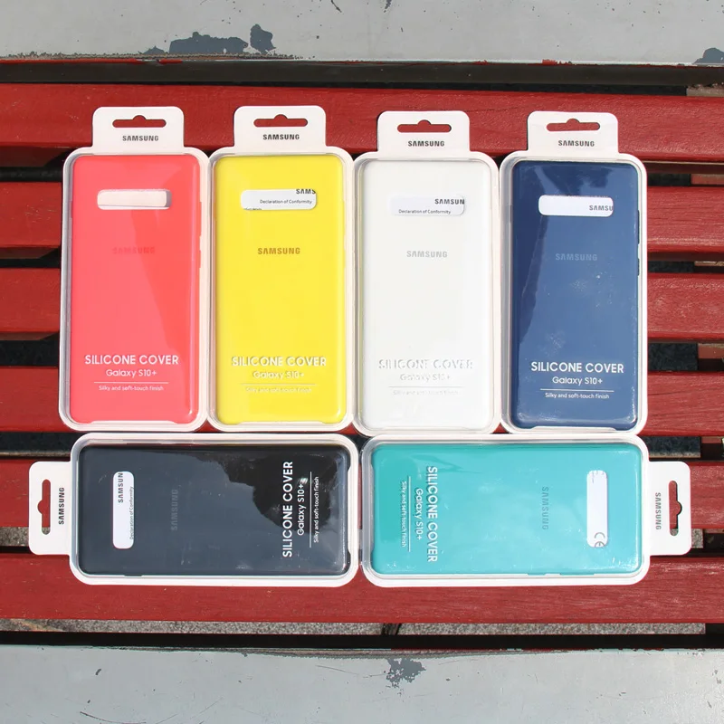 Оригинальный официальный силиконовый защитный чехол для Samsung Galaxy S10 + Plus SM-G9750 X