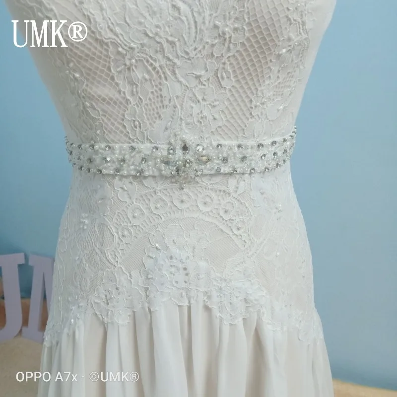 УМК в стиле бохо кружевное шифоновое Пляжное свадебное платье сексуальное с