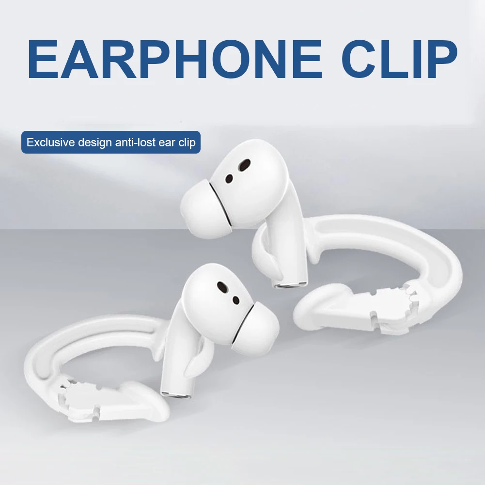 

2pcs Pro Sports Earphone Clip Ergonomic Ear Hook Anti Lost Ultralight Holder Secure Clip on Bluetooth-compatible Earphone