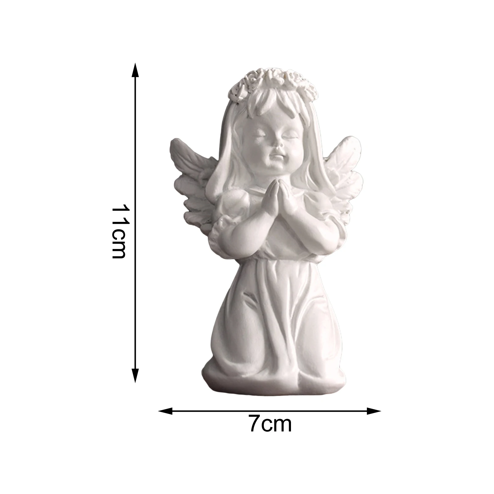 

Nordic Angel Figurines Praying Cherub Statues Resin Miniatures Ornament Indoor Outdoor Home Garden Decoration Gift