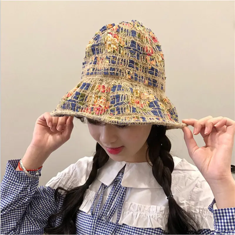 

Sun Hats For Women Large Brim Hat Outdoor Foldable Spring Caps Chapeu AD0350