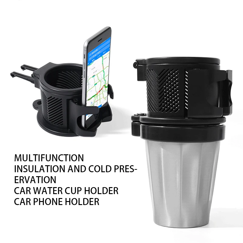 2021 new multifunctional car water cup holder auto parts air outlet mobile phone navigation beverage cup holder free global shipping