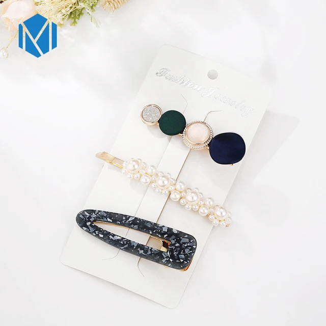 3pcs drop black M MISM INS Круглый корейский Кристалл Сплав заколки для волос Макарон цвет заколки BB шпильки Заколки для женщин обувь девочек аксессуары для волос - Цвет: 3pcs drop black