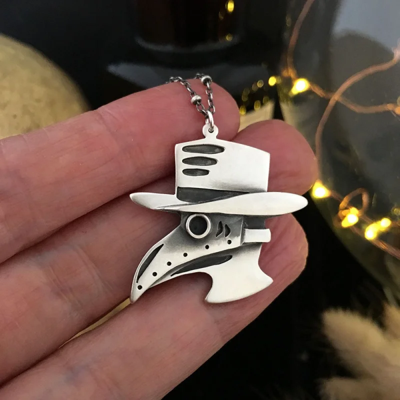 

Men's Retro Bird Head Necklace Fashion Hip Hop Hat Shape Jewelry Accessories