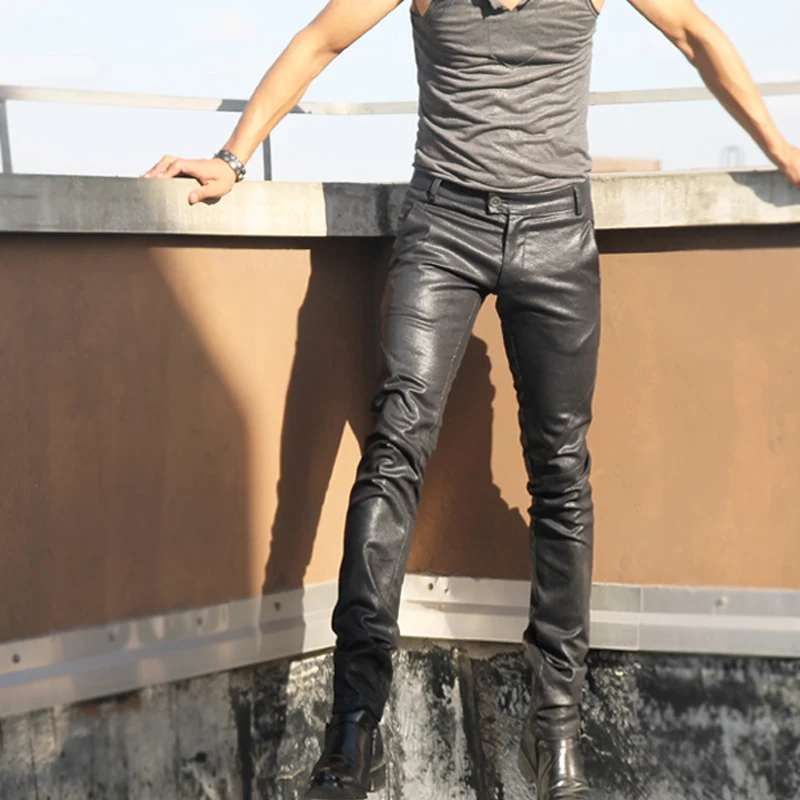 2020 брендовые модные блестящие Стрейчевые брюки мужские европейские и