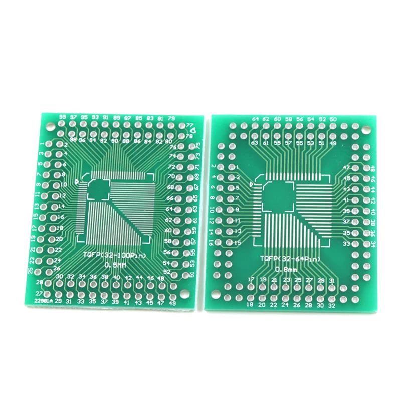 5 шт. Fqfp tqfp 32 44 64 80 100 lqfp smd клавиатуры адаптер PCB плата преобразователь пластина 0 5/0 8