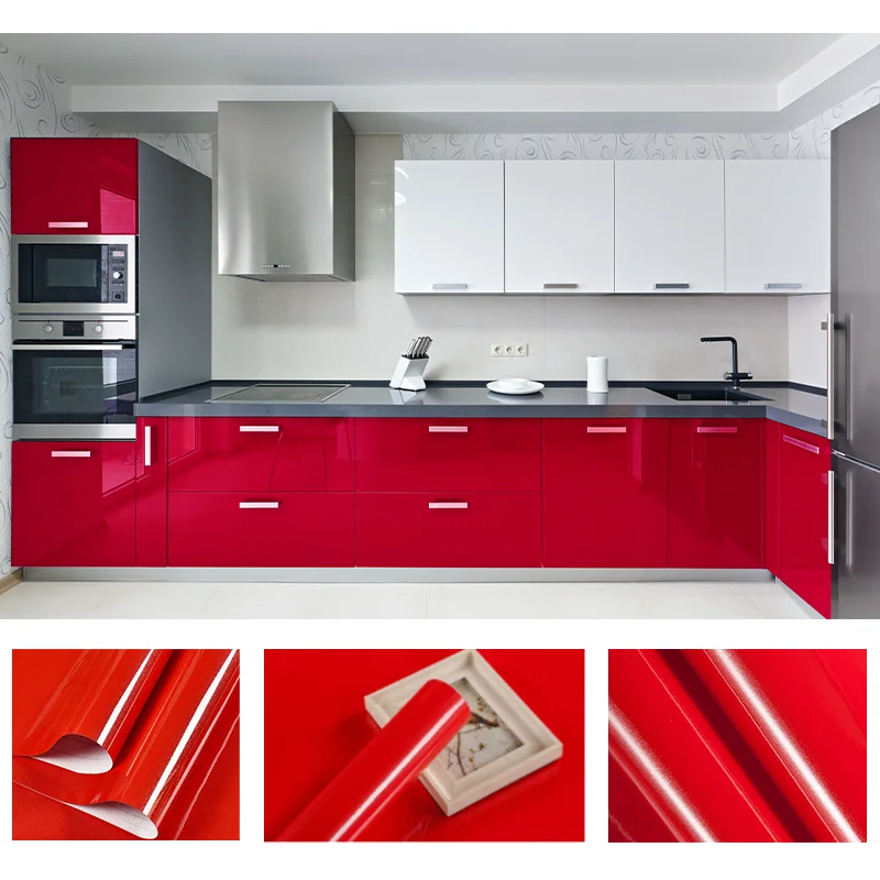 pearl white diy decorative film pvc self adhesive wall papers furniture renovation stickers kitchen cabinet waterproof stickers free global shipping