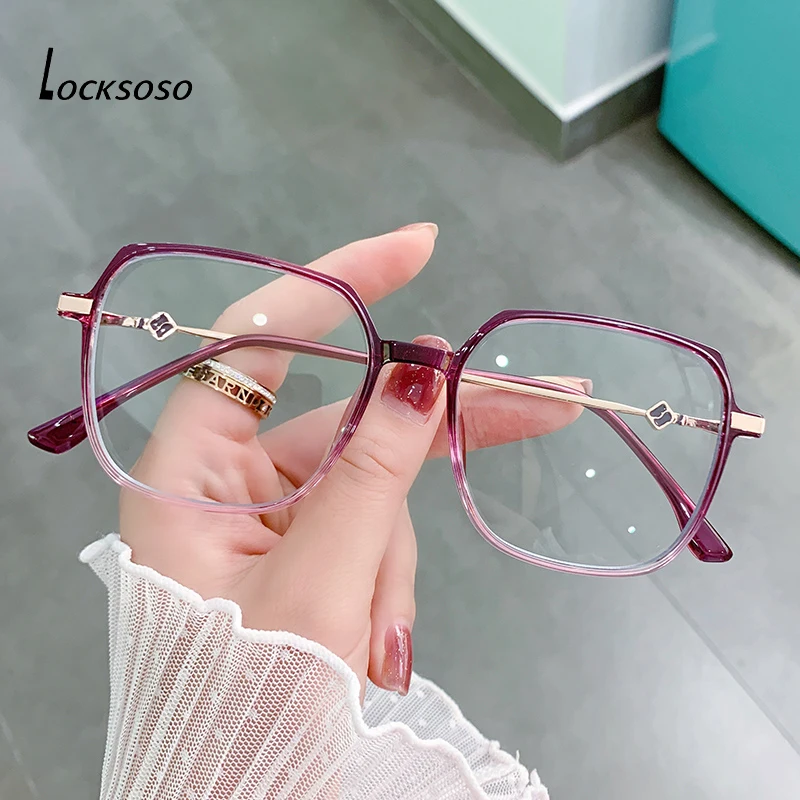 

LOCKSOSO Anti Blue Light Glasses Computer Gaming Anti Radiation Men Women TR90 Goggles Eyeglasses Blue Ray Blocking Black Pink