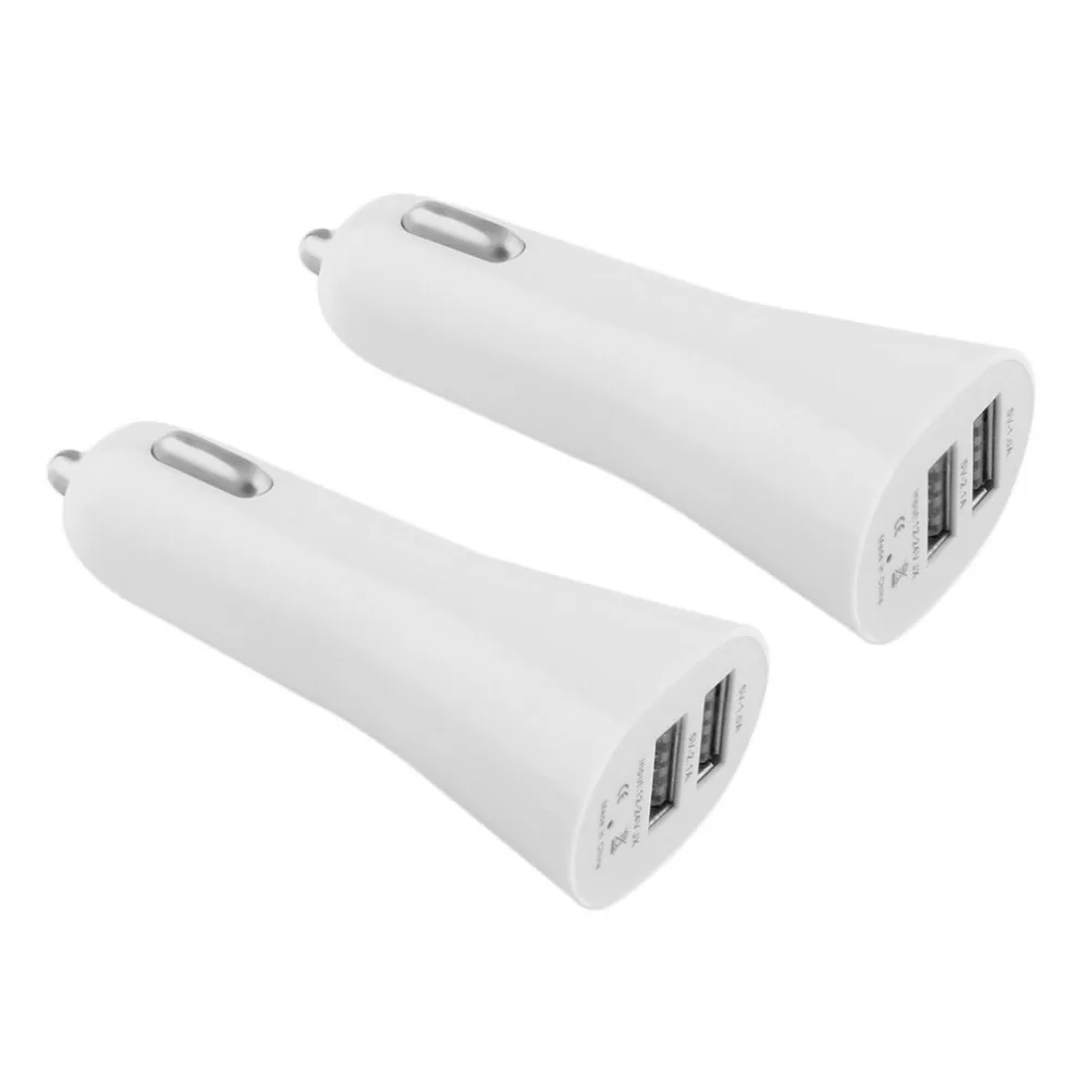Универсальный Алюминий сплав мини роговидными Dual USB 2-Порты и разъёмы автомобиля