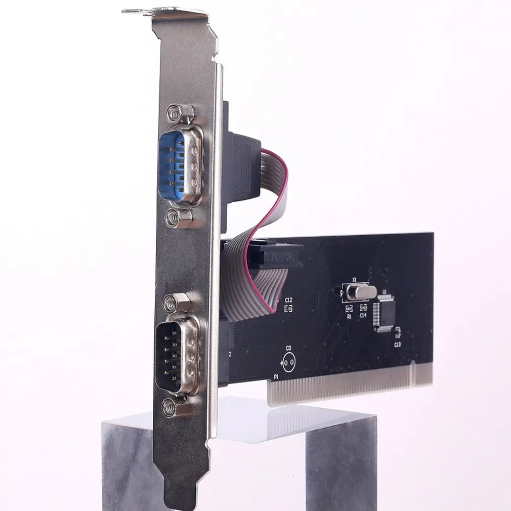 

2 Port PCI Serial RS232 DB9 Adapter Card Controller Support Desktop Computer Card PCI To Com Expansion Card