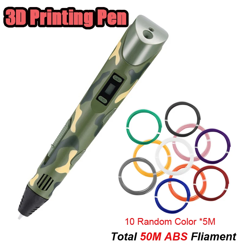 

3D Printing Pen Digital Display Intelligent DIY 3D Pen High Temperature 3D Drawing Pens with USB Educational Toys Gift For Kids