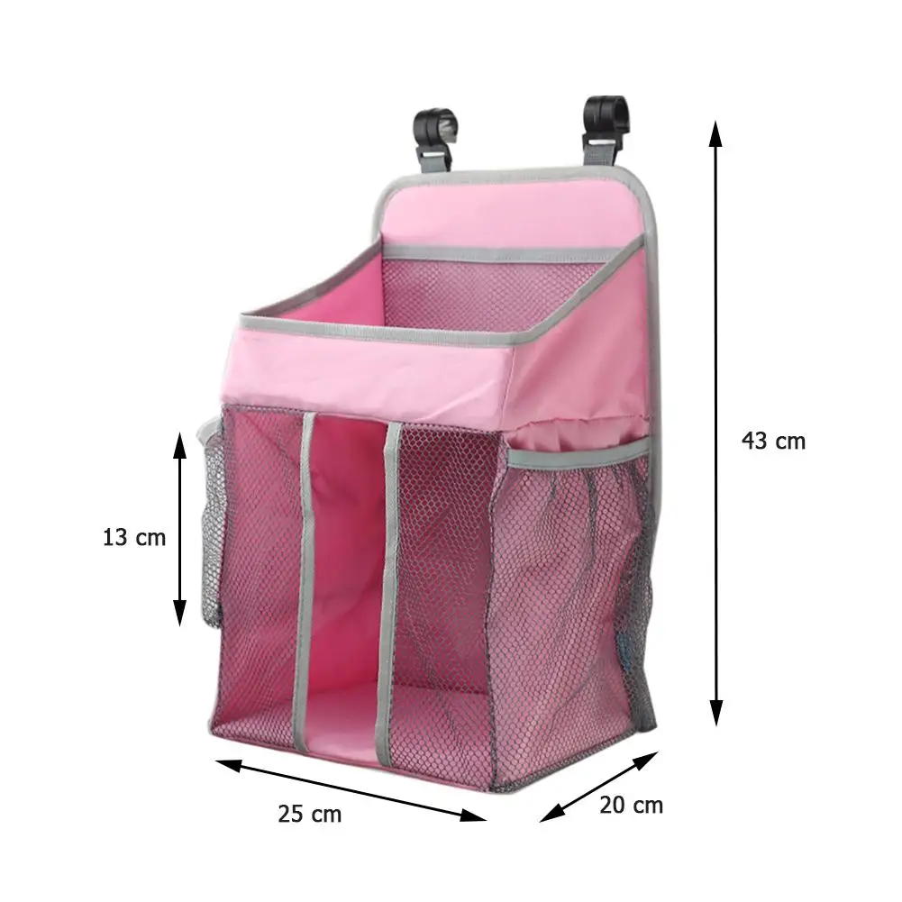 

Convenient Baby Crib Hanging Bags Portable Bedside Organizer Diaper Storage Bag Box Polyester Fibre Environmental Friendly Large