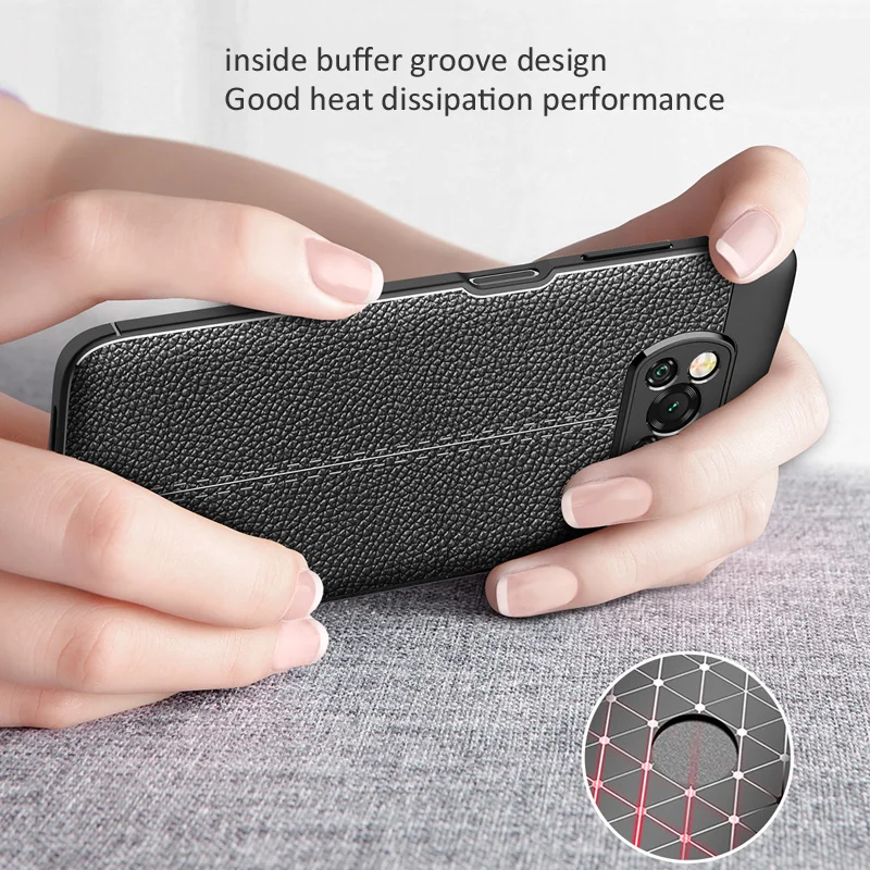 

KEYSION Shockproof Case for Xiaomi POCO X3 NFC luxury Leather Soft Silicone Phone Back Cover for Pocophone X3 NFC F2 Pro X2 F1