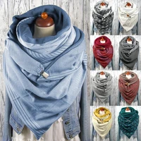 fashion womens scarf retro printing casual thick simple autumn winter warm scarves shawls scarf female 19 colors korean hot