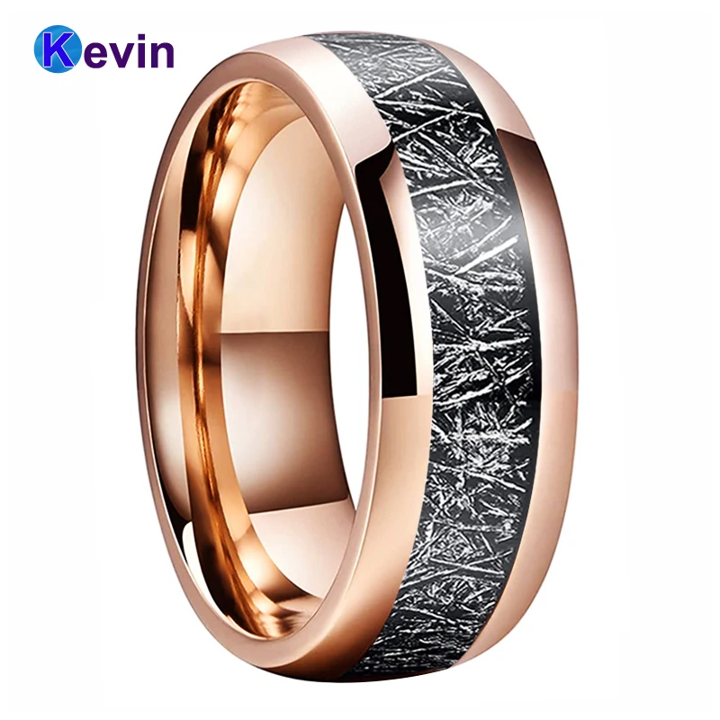 8 мм вольфрамовое кольцо для мужчин и женщин Мужская Свадебная лента с черным