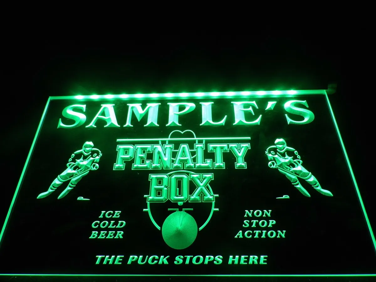 Tm050-именной персонализированный неоновый светодиодный светильник для хоккея |