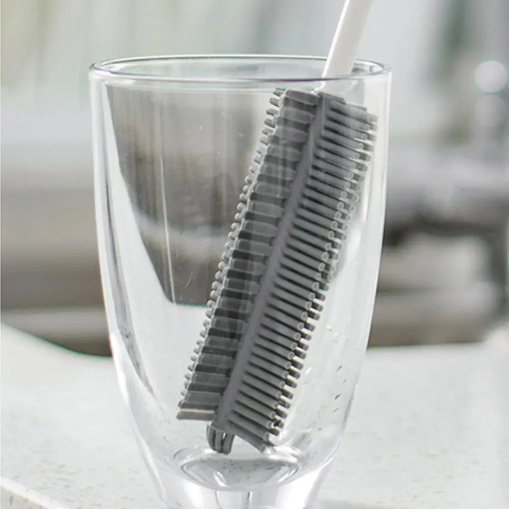 Силиконовая щетка для чистки стекла ложки с длинной ручкой чашка уборки Чай