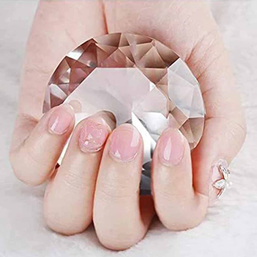 

Glass Crystal Decoration Paperweight Sparkling Glass Display Ornament Home Decor Manicure Tools