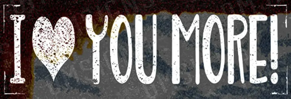 Надпись I Love You More металлическая Оловянная стена табличка 16x4 дюйма Ретро