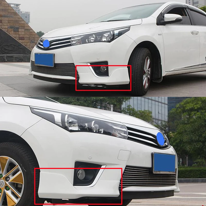 For A Pair Toyota Corolla Splitter Lips Front Car Spoiler 2014 2015 16 Front Bumper Diffuser Protector Body Kit Spoiler Corolla