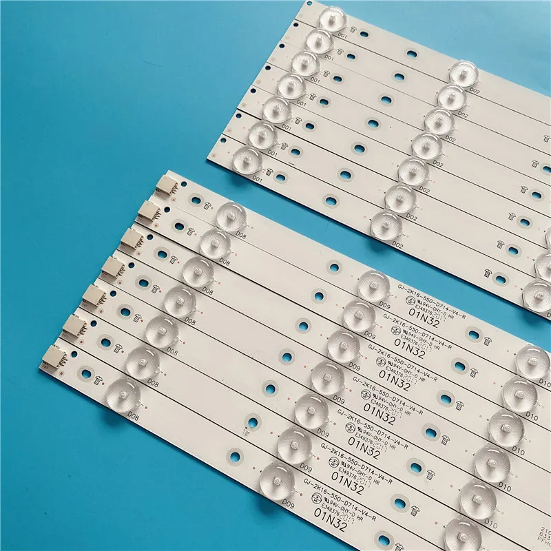 

14 PCS LED Backlight Strip for 55PFF5701 55PUS6501 GJ-2K16-550-D714-V4-R L S1 55PUH6101 55PUS6581 55PUS6561 55PUS6101 55PUS7272
